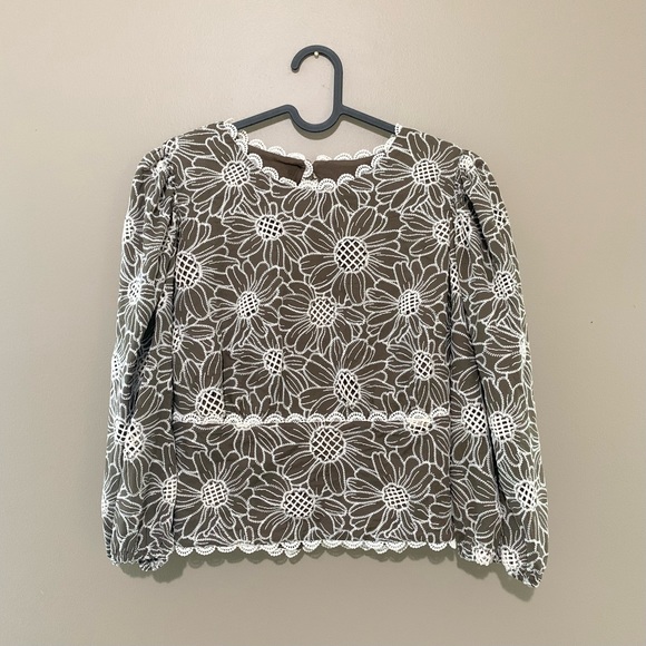 Express embroidered eyelet open back top - Picture 4 of 10